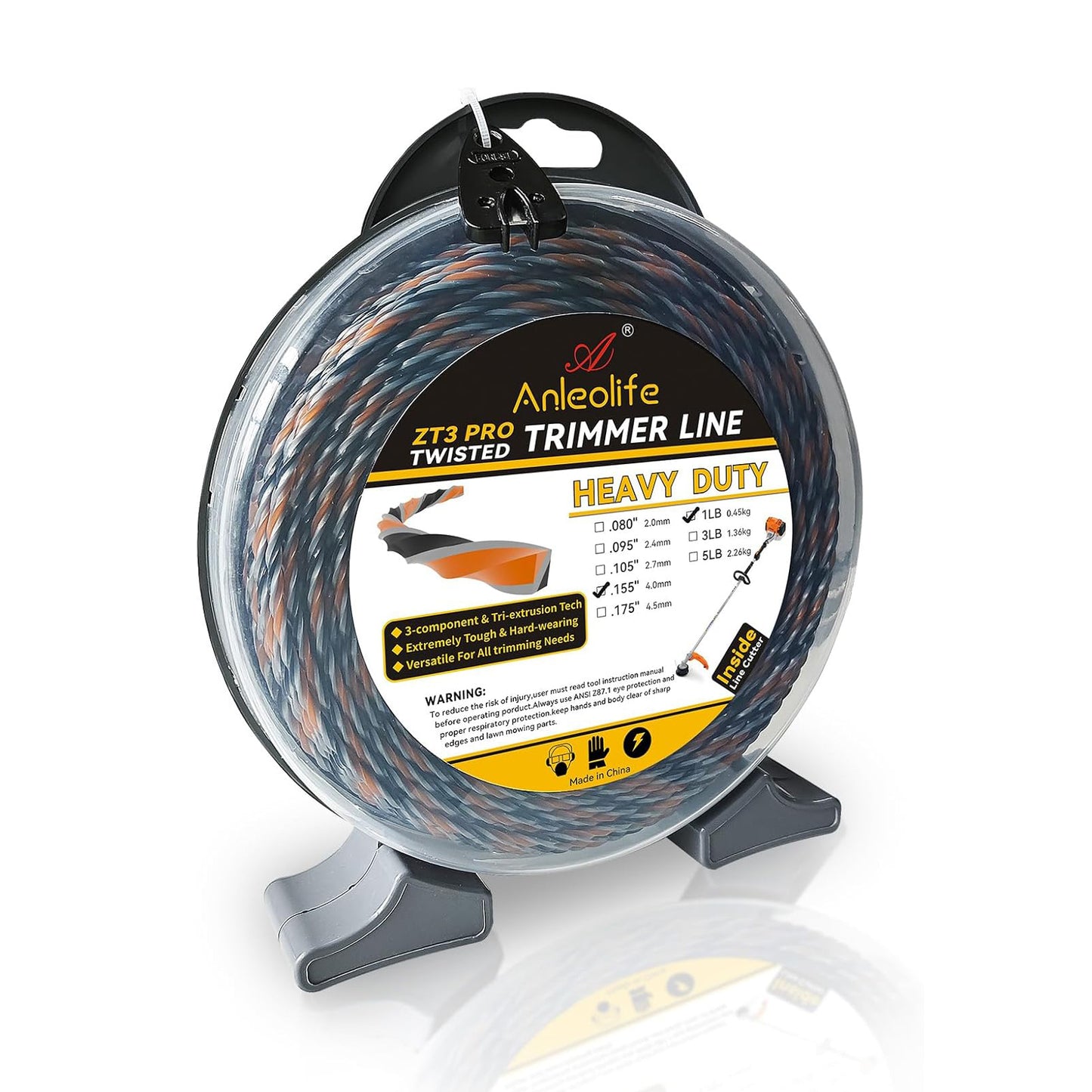 Heavy Duty Diamond .155'' Twisted Trimmer Line