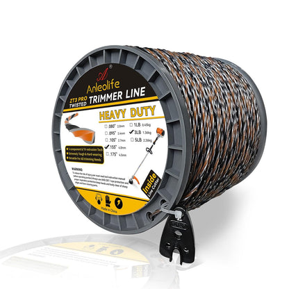 Heavy Duty Diamond .155'' Twisted Trimmer Line