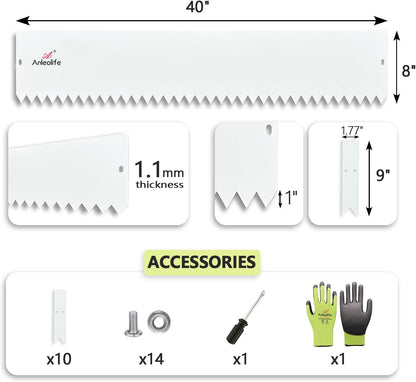 Galvanized Steel Garden Edging, 6''/ 8'' x40'', 6-Pack (20FT Total)